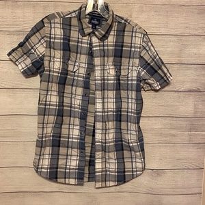 Old Navy Men's Plaid Short Sleeve Button Down